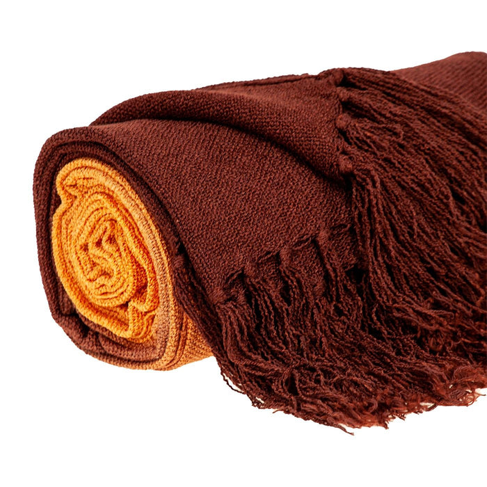 Throw Blanket - Orange Ombre - Handloom