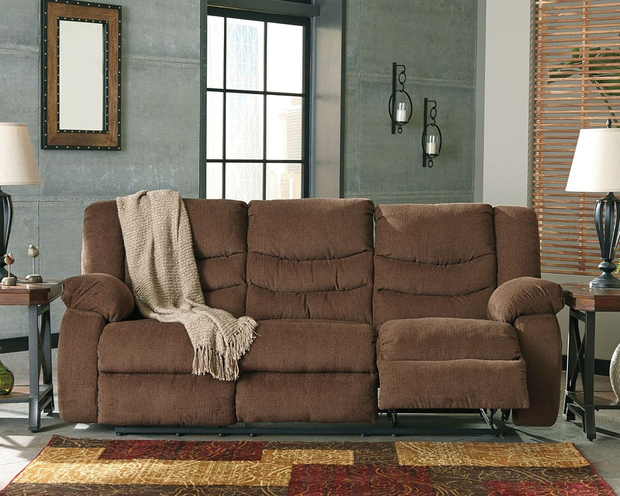 Tulen - Chocolate - Reclining Sofa - Fabric