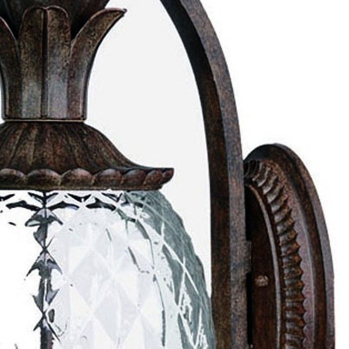 Hanging Pineapple Wall Light - Antique Bronze