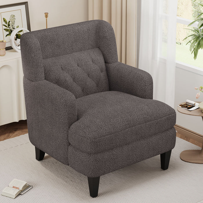 Upholstered Accent Chair Tufted Armchair For Living Room And Bedroom