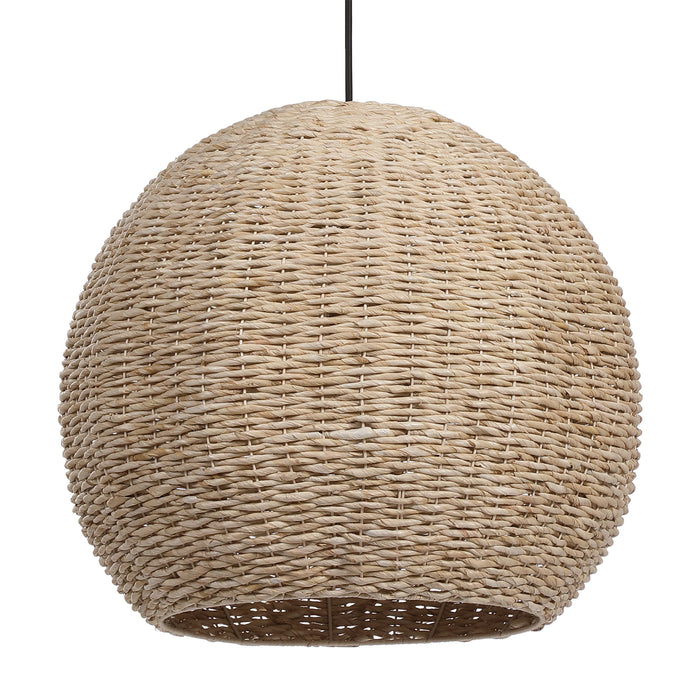 Seagrass - 1 Light Dome Pendant - Light Brown