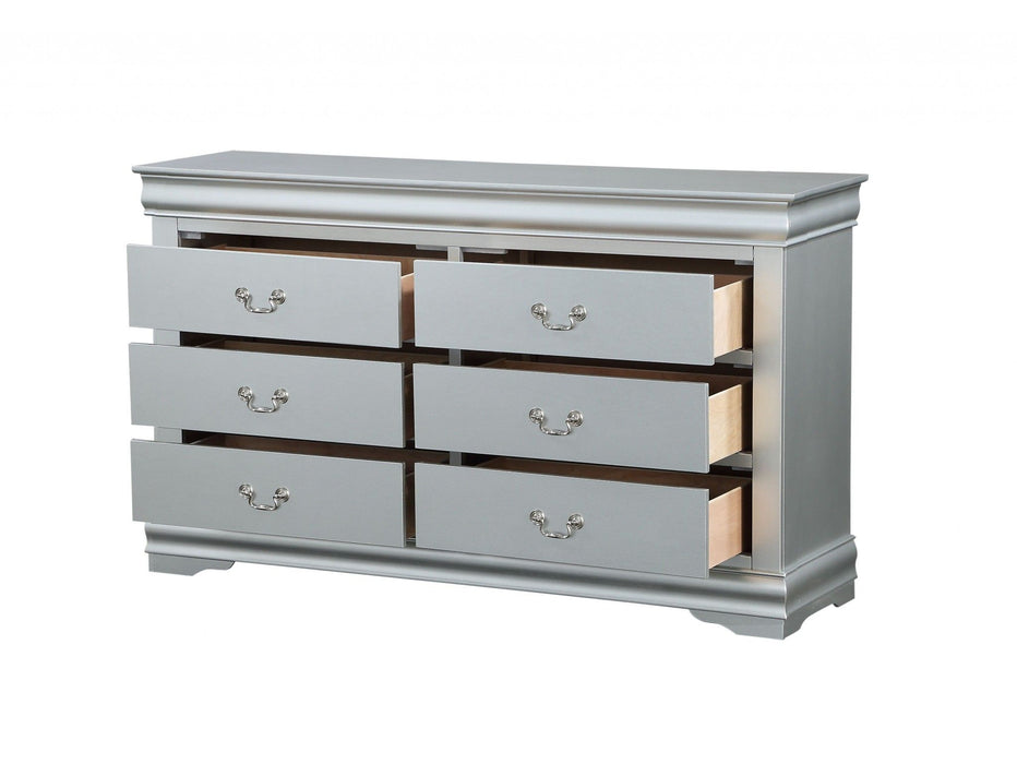 Solid Wood Double Dresser - Gray