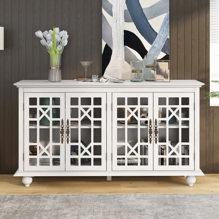 Gewnee - Dining Sideboard Cabinet With Adjustable Height Shelves - White