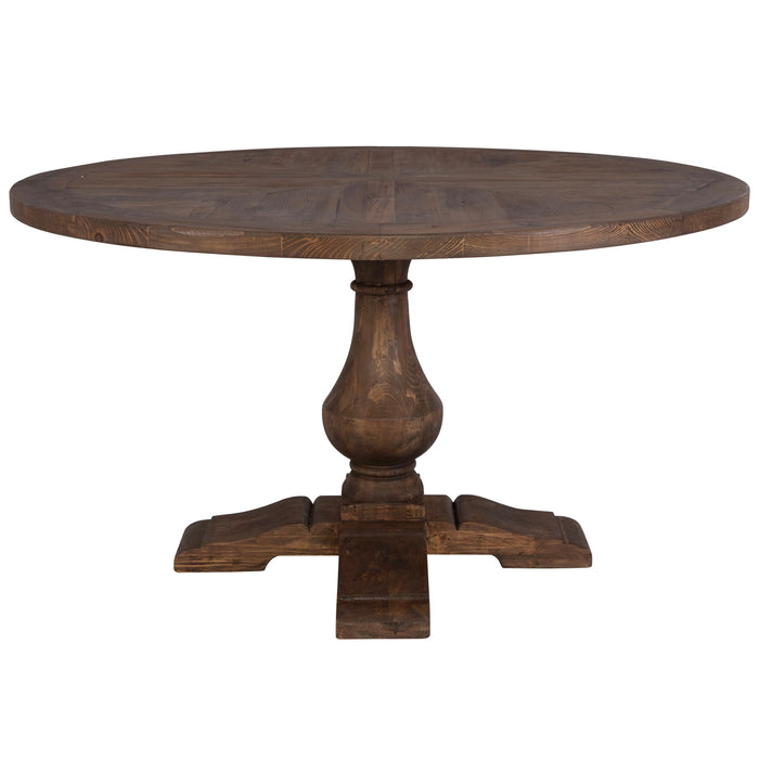 Stratford - Wood Round Dining Table - Dark Brown