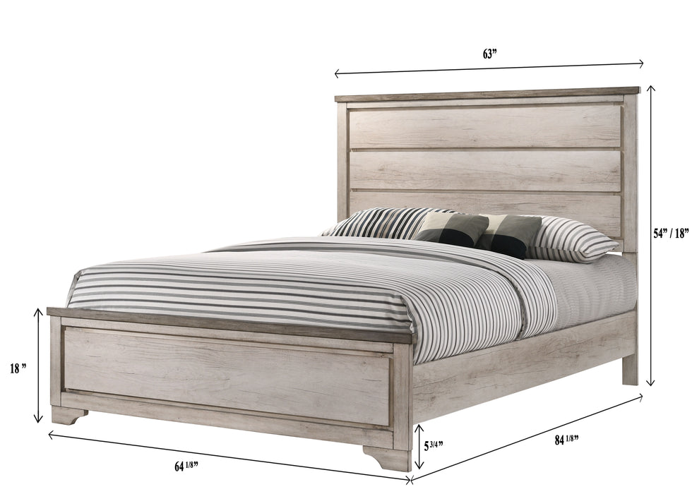 Patterson - Queen Panel Bed Headboard, Footboard - Beige