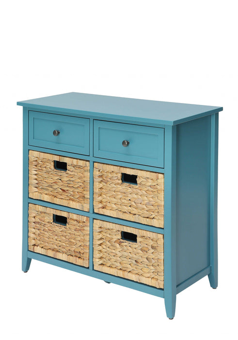 Pop Of Color Accent Chest With Storage - Teal