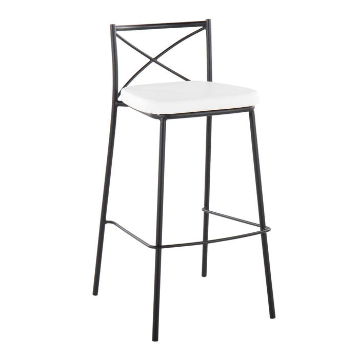 Modern Charlotte - Contemporary Fixed Height Barstool (Set of 2)