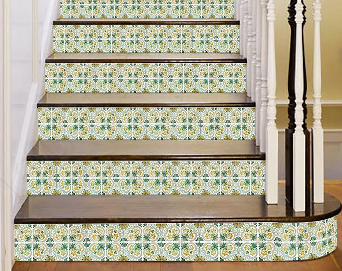 Peel And Stick Tiles - Green Yellow Melo - 5" x 5"