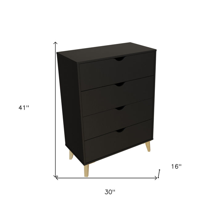 Four Drawer Standard Chest - Black