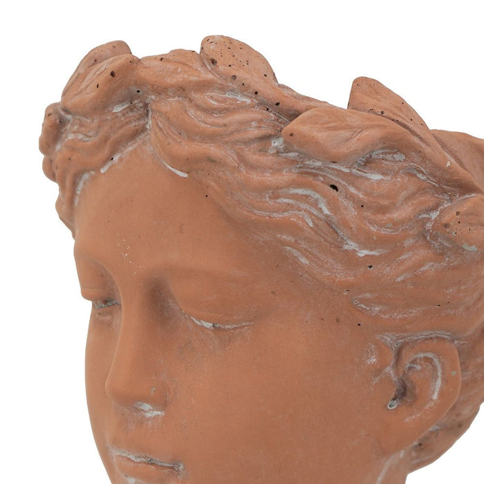 D6X9" Visage Head Bust Planter - Brown