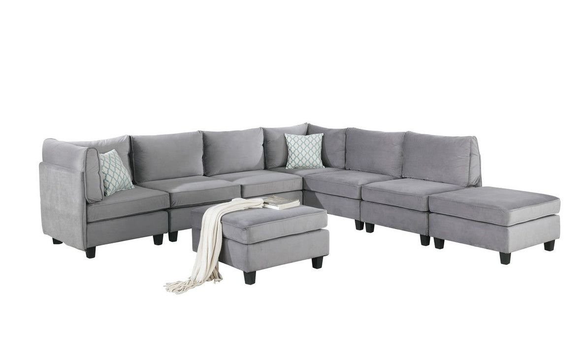 Simona - Velvet Modular Sectional Sofa