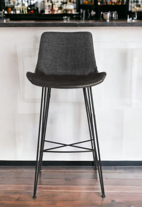 Steel Bar Height Bar Chair - Gray