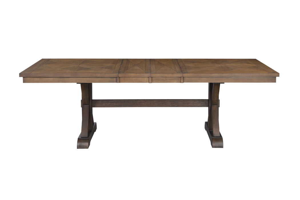 Pascaline - Rustic Dining Table - Brown / Oak