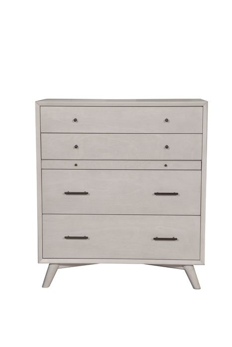 Solid Wood Four Drawer Chest - Gray