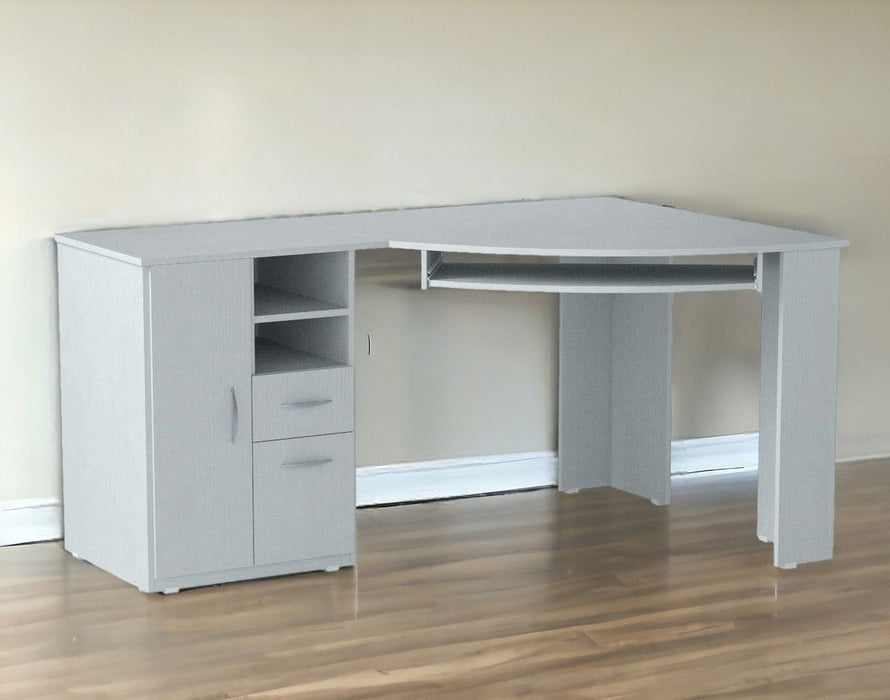 Computer Desk With Two Drawers - White