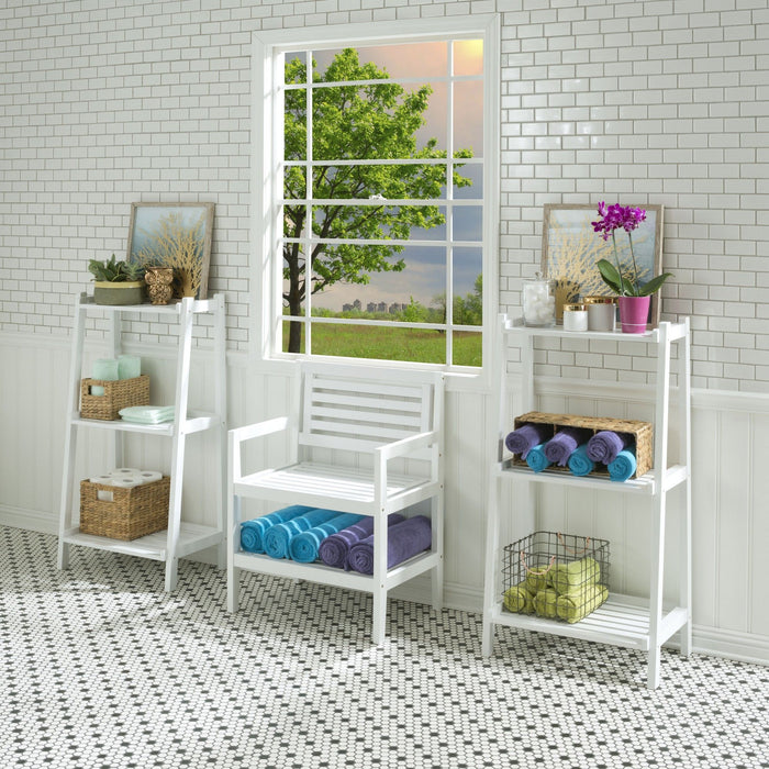 Bookcase With 3 Shelves - White