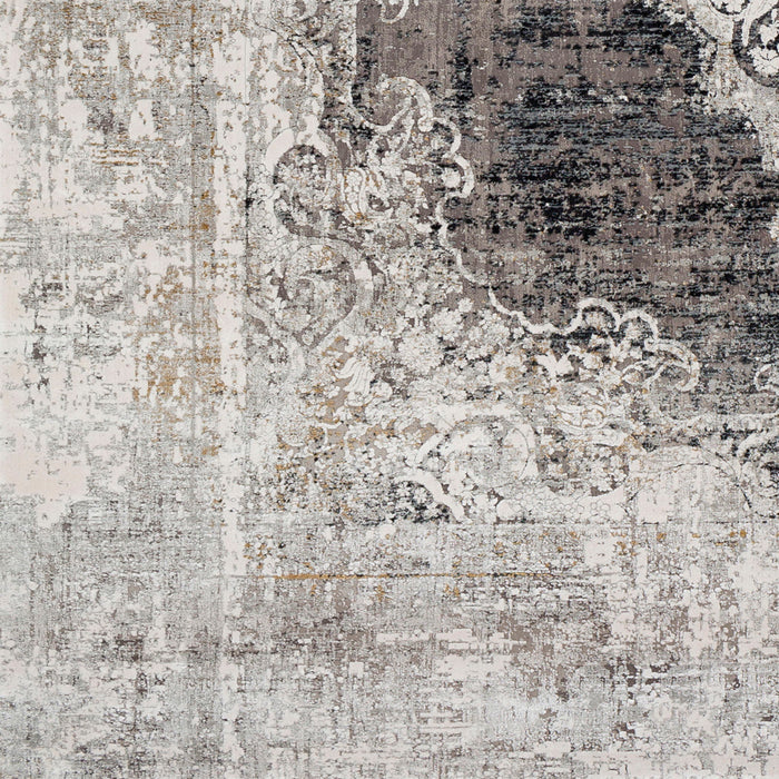 Poneto - Traditional 9.5 X 13 Rug - Pearl Silver