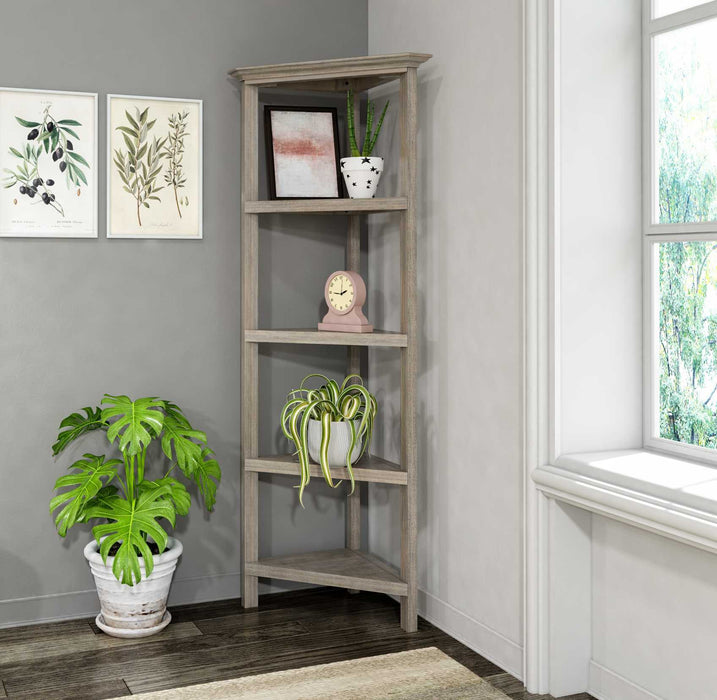 Bookcase With 2 Shelves - Washed Gray