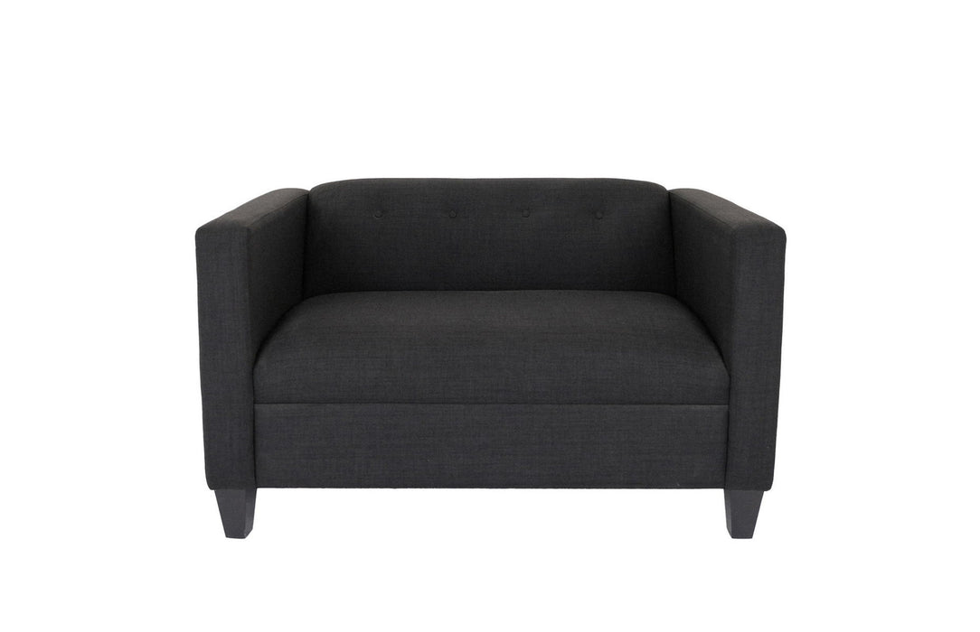 Loveseat - Black / Dark Brown