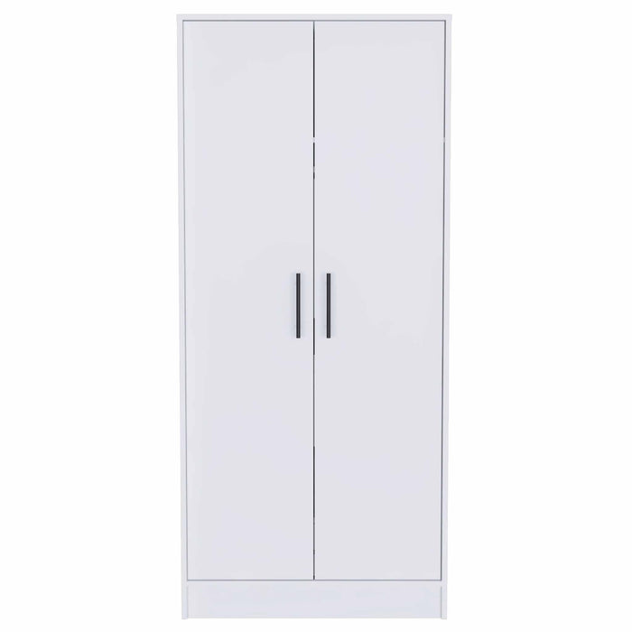 Tall Two Door Closet - White