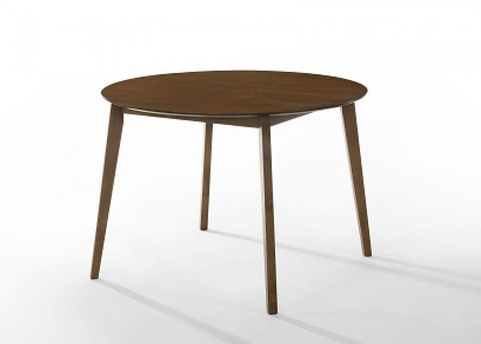 Rounded Solid Wood Dining Table - Walnut