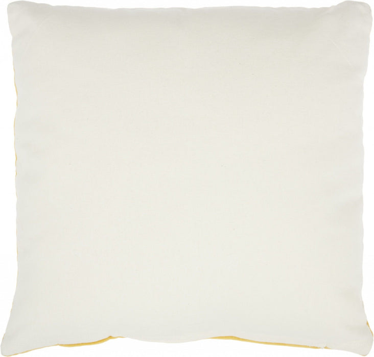 Modern Throw Pillow - Yellow - Velvet