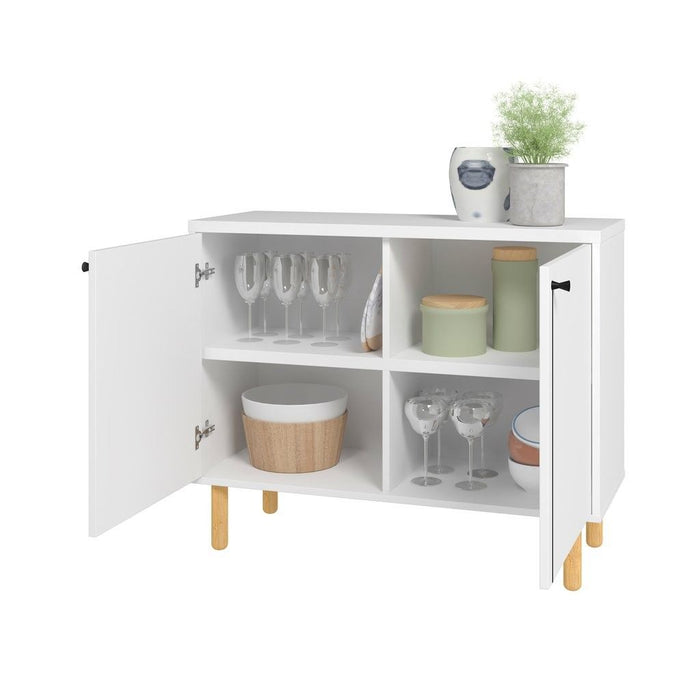 Iko Modern Sideboard Double Door Cabinet - White