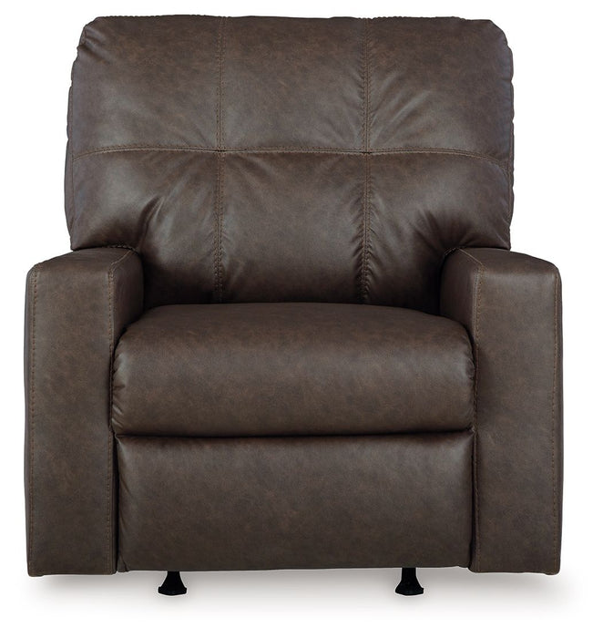 Barlin Mills - Umber - Rocker Recliner - Faux Leather