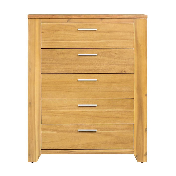 5 Drawer Dresser - Natural Brown