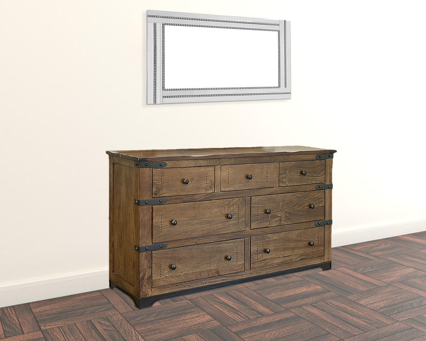 Solid Wood Seven Drawer Triple Dresser - Natural