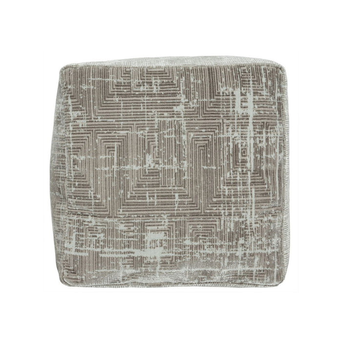 Polyester Blend Ottoman - Gray