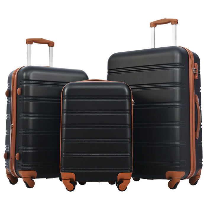 3 Piece Luggage Set Hardside Spinner Suitcase With Tsa Lock 20" 24" 28" Available