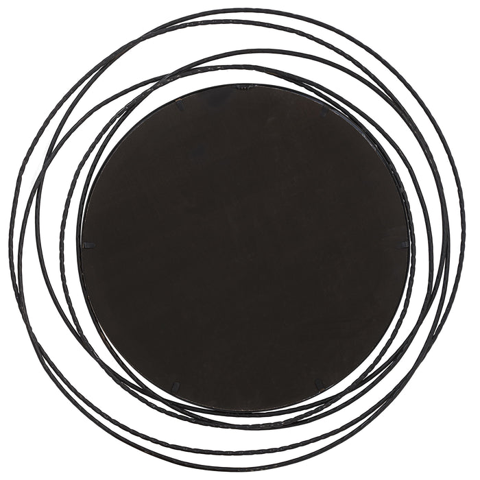 Whirlwind - Round Mirror - Black