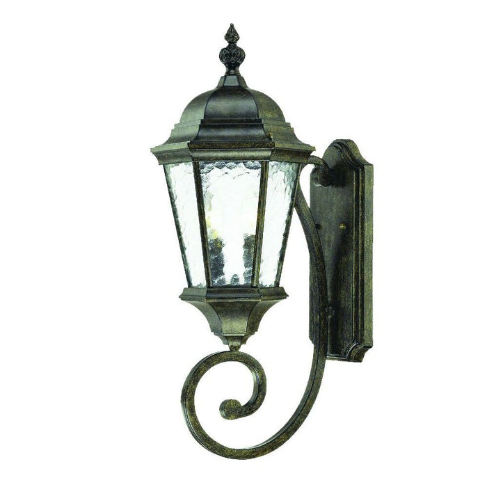 Two Light Antique Carousel Lantern Wall Light - Black