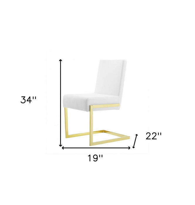 Modern Dining Chairs (Set of 2) - White Gold