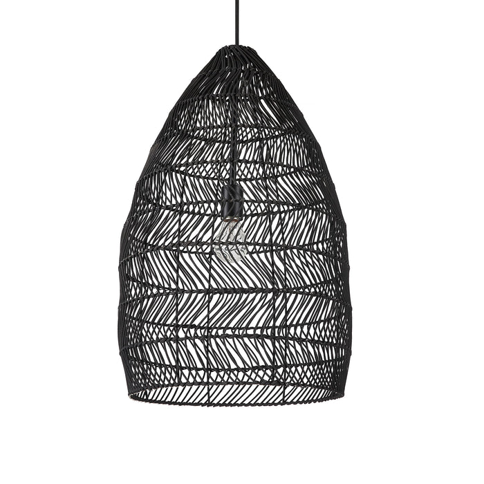 Nandi - 1 Light Woven Pendant - Black