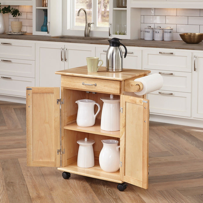 General Line - Kitchen Cart - Wood - Light Brown - 33.75"