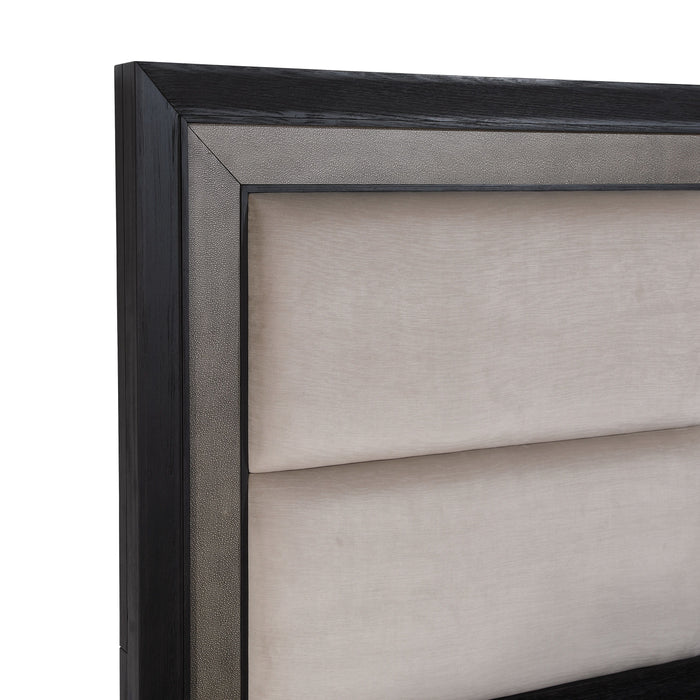 Payson - Queen Headboard - Black & Gray