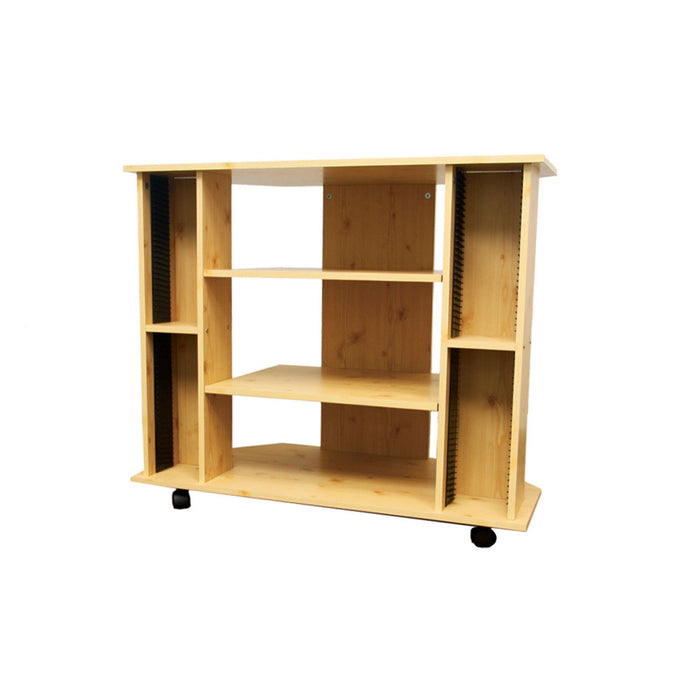 Open Shelving TV Stand - Wood Brown