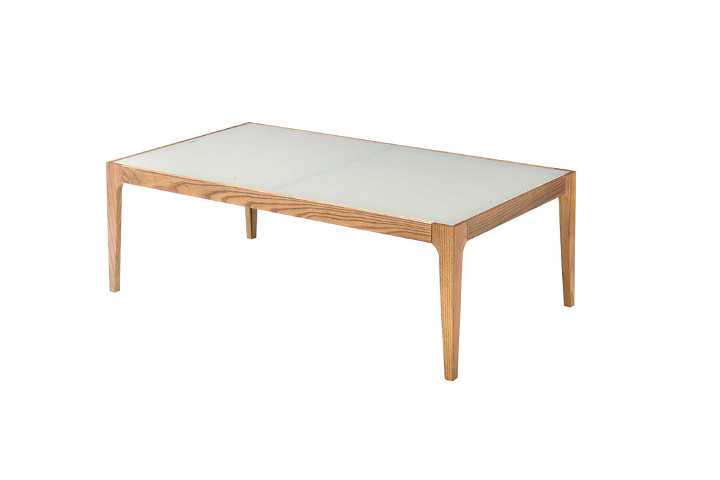 Gwynn - Frosted Glass Top Coffee Table - Natural