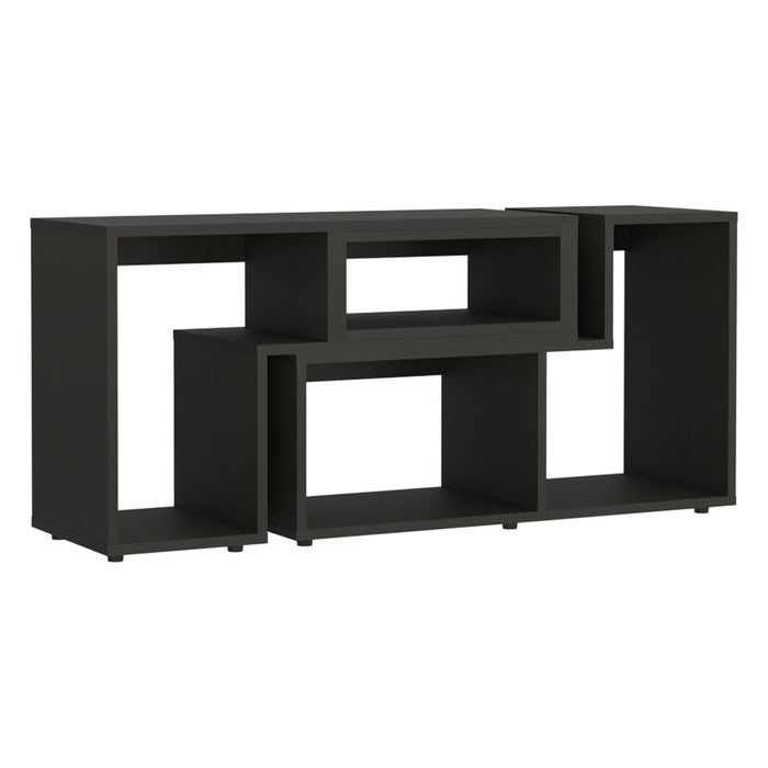 63" Open Shelving TV Stand - Black