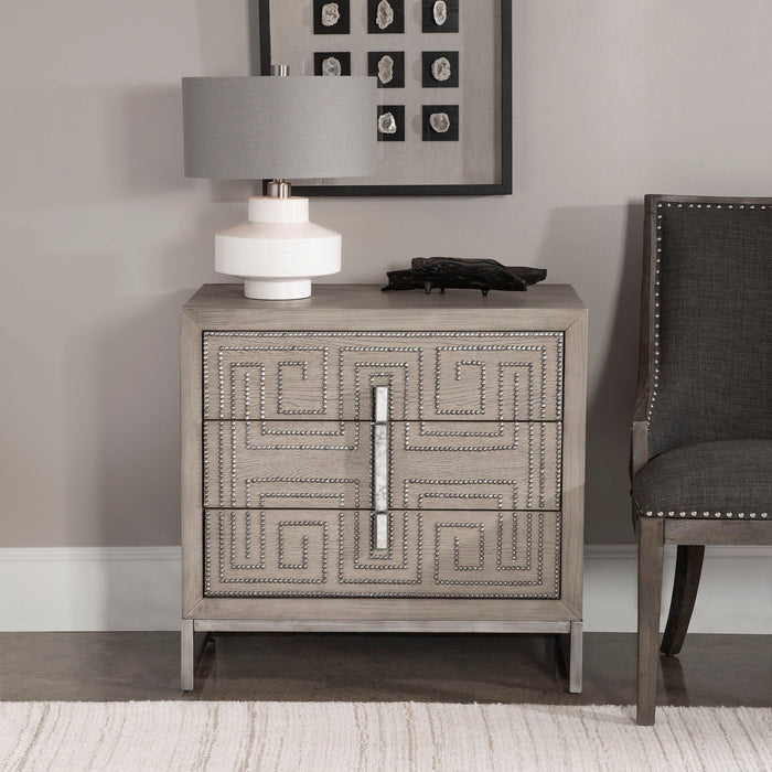 Devya - Accent Chest - Gray Oak