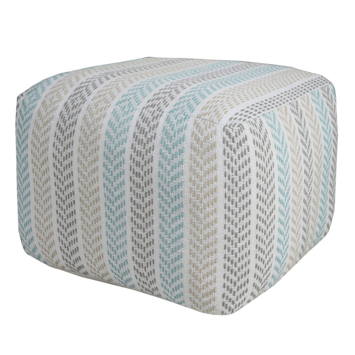 Cotton Ottoman 18" - Blue