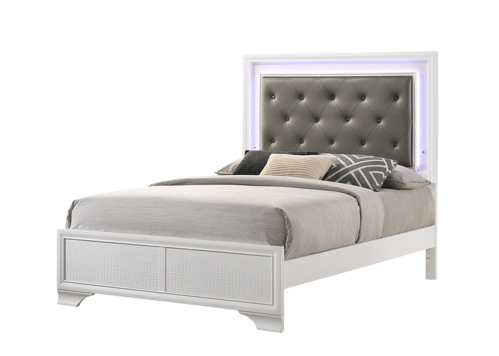 Lyssa - Full LED Headboard Footboard - White