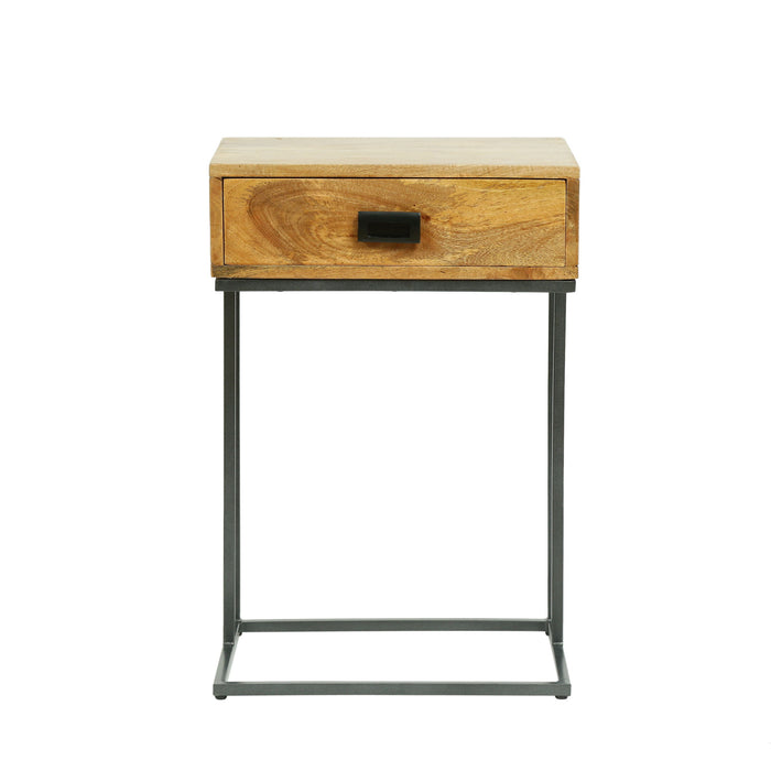 C-Table With Drawer - Brown