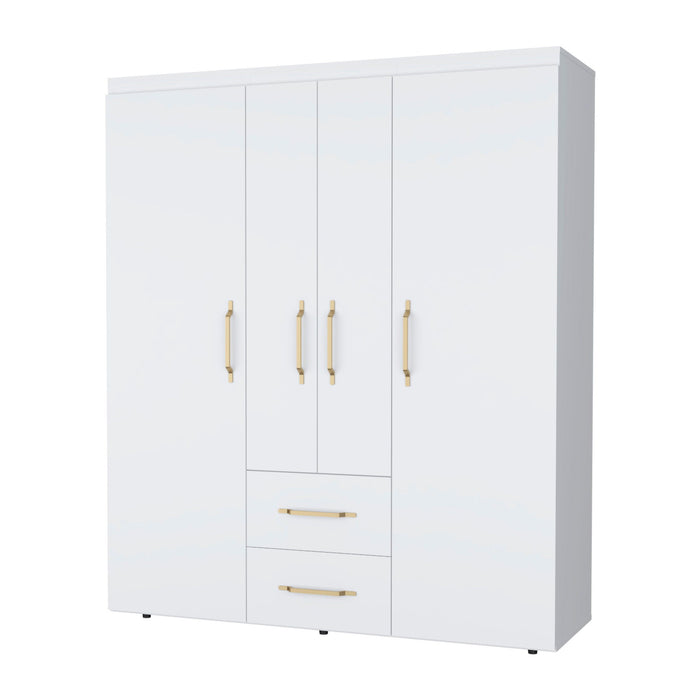 Two Drawer Combo Dresser - White