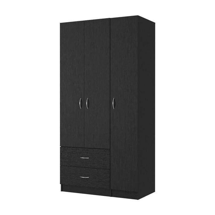 2 Drawer, Combo Dresser - Black