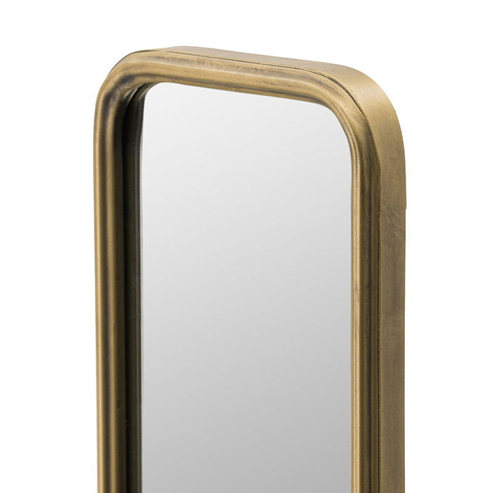 Full Length Mirror With Antique Metal Frame, Long Mirror For Hallway Living Room Bedroom Bathroom - Gold