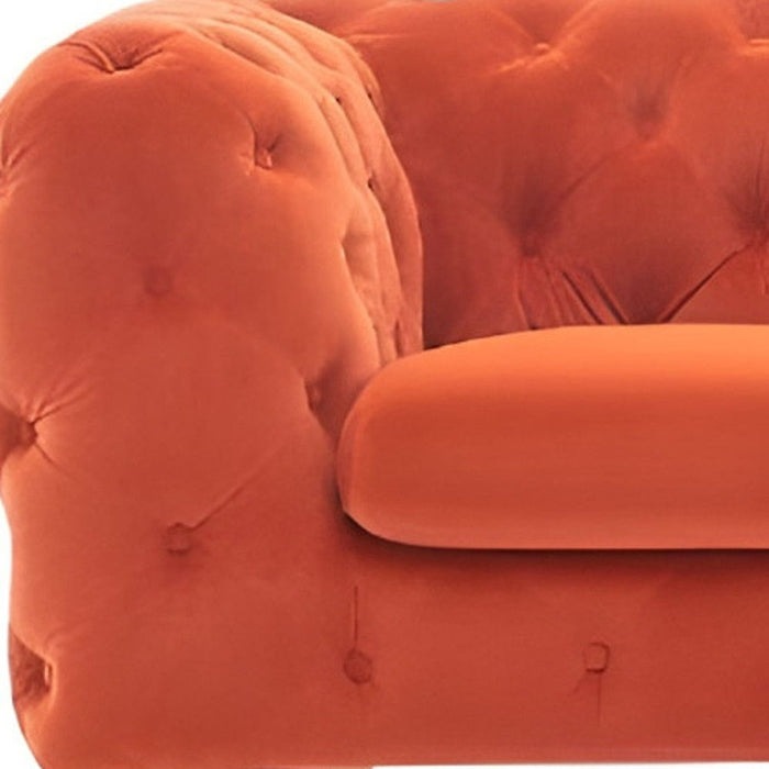 Chesterfield Sofa - Orange Silver