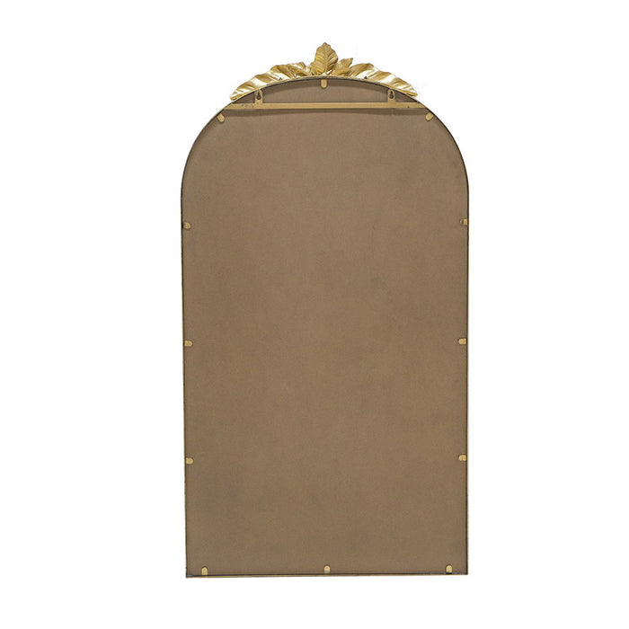 Arched Wall Mirror With Metal Frame, Wall Mirror For Living Room Bedroom Hallway - Gold